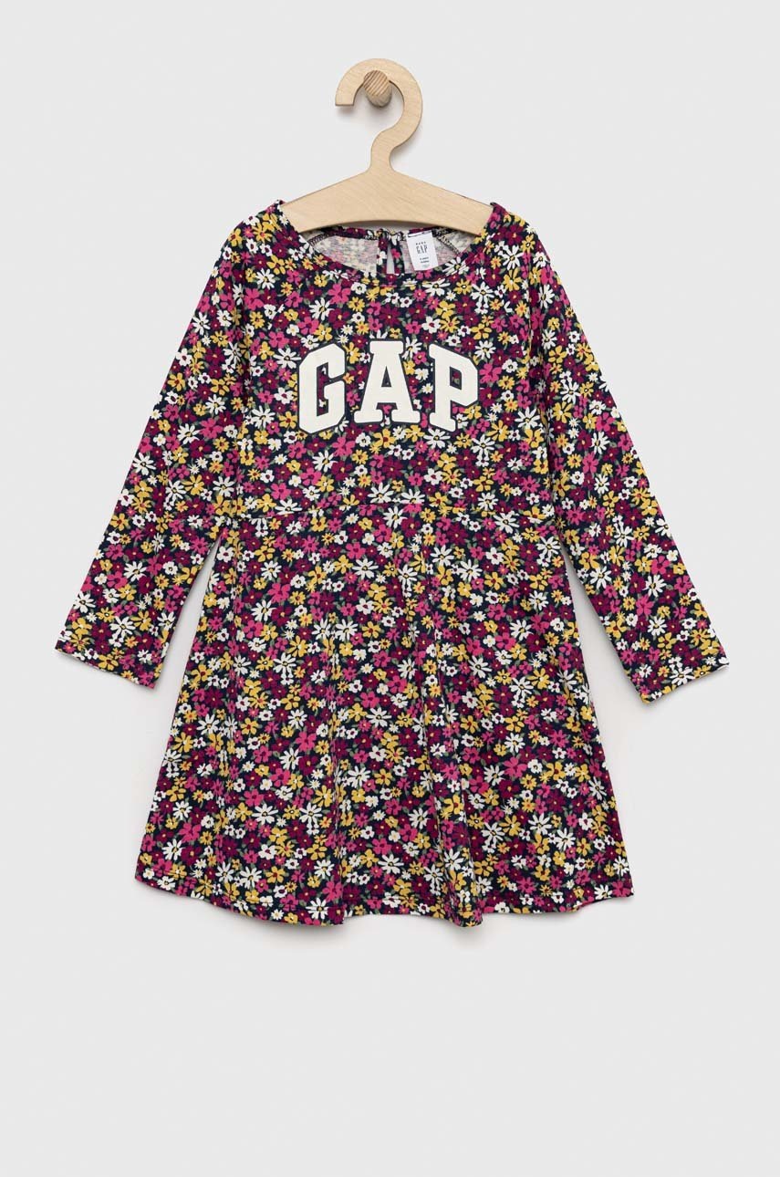 GAP rochie din bumbac pentru copii midi, evazati