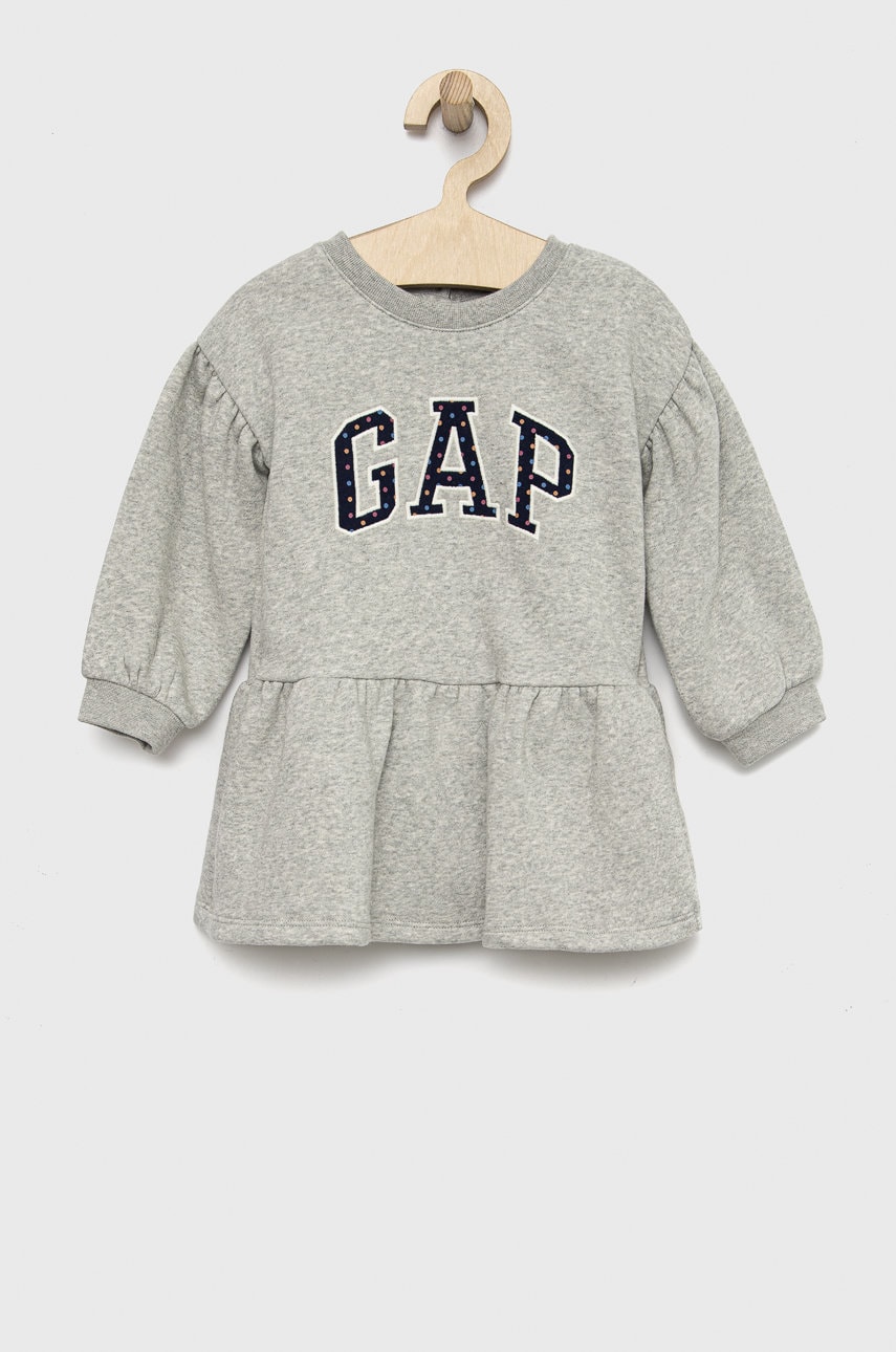Gap rochie bebe culoarea gri, midi, evazati