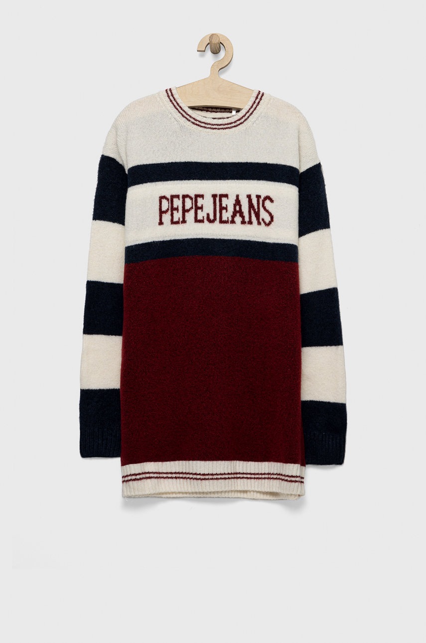 Levně Dívčí šaty Pepe Jeans mini, oversize