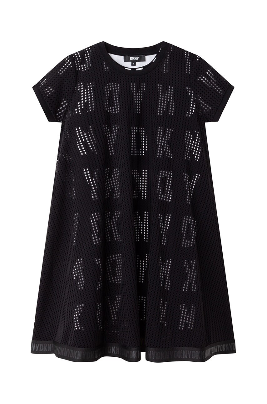 

Детское платье Dkny цвет чёрный mini расклешённое