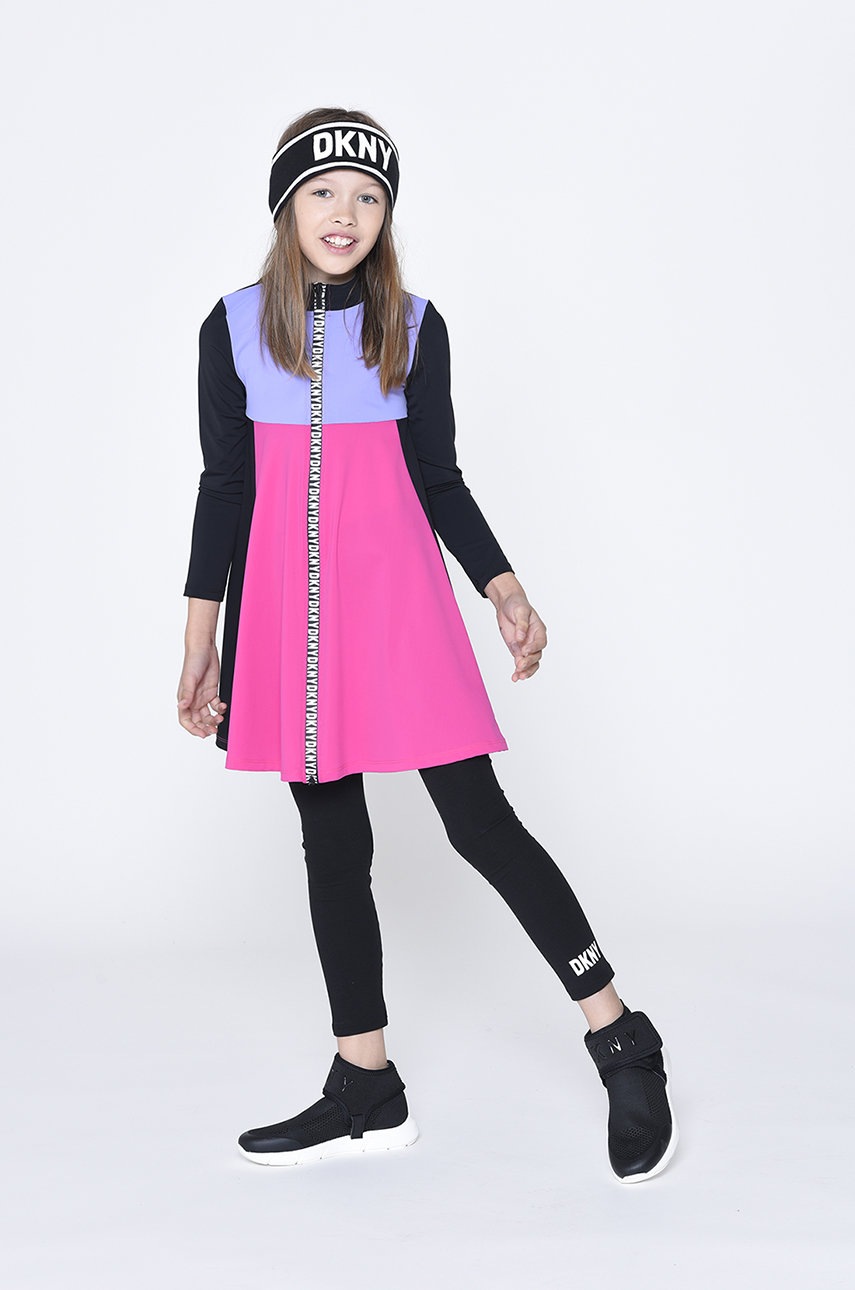

Дитяча сукня Dkny колір рожевий mini розкльошена