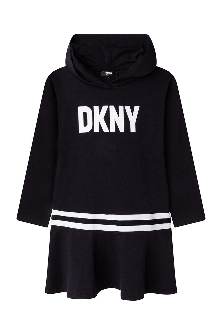 

Дитяча сукня Dkny колір чорний mini розкльошена