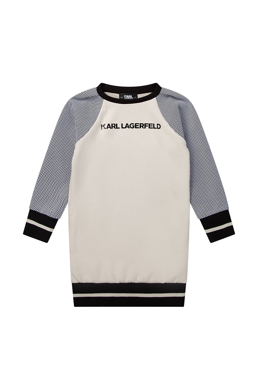 

Детское платье Karl Lagerfeld цвет бежевый mini прямая