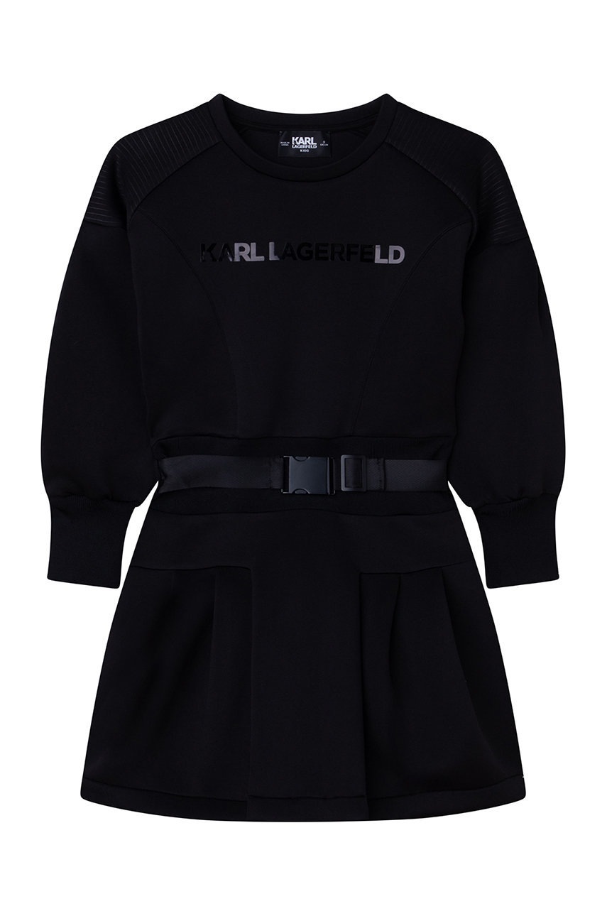 

Дитяча сукня Karl Lagerfeld колір чорний mini розкльошена