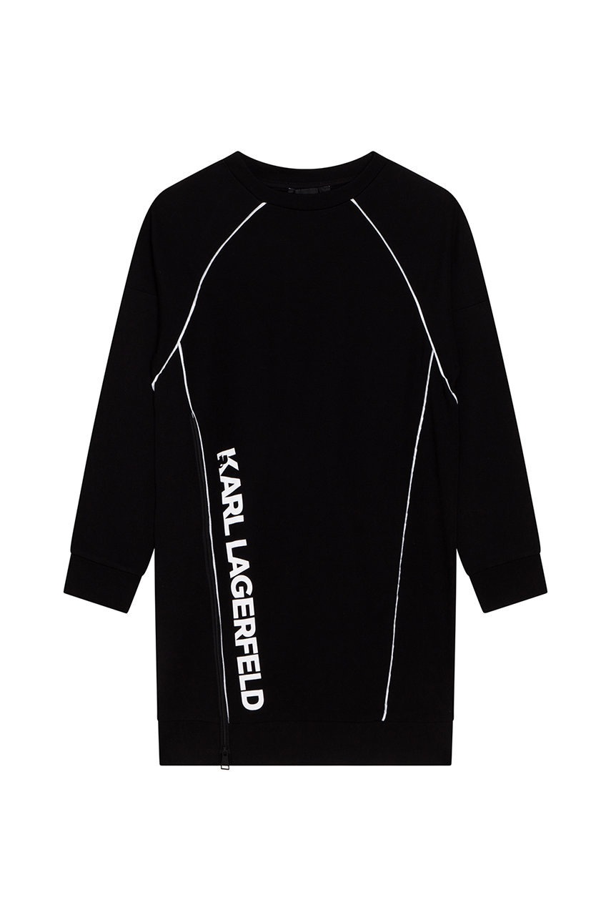 

Дитяча сукня Karl Lagerfeld колір чорний midi oversize