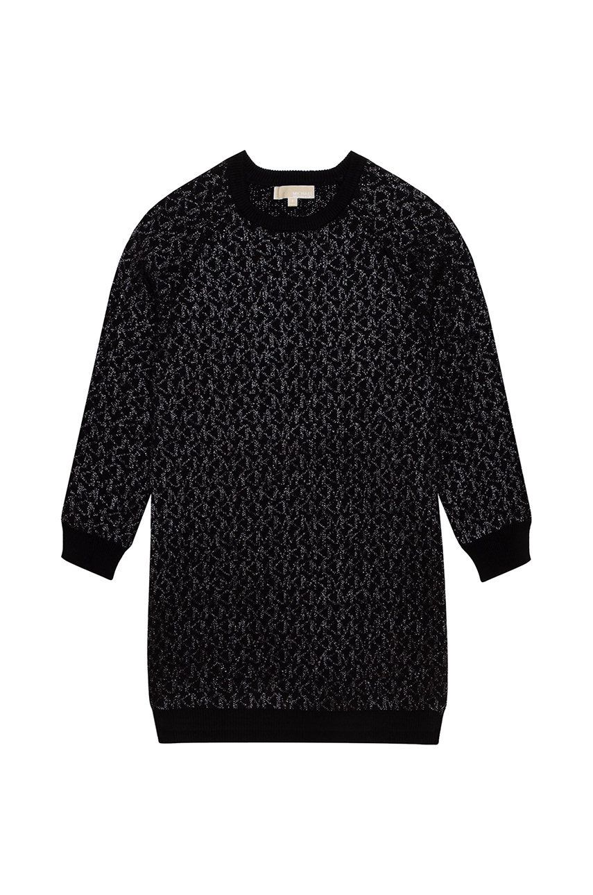 Dívčí šaty Michael Kors černá barva, mini, oversize - černá -  45% Akryl