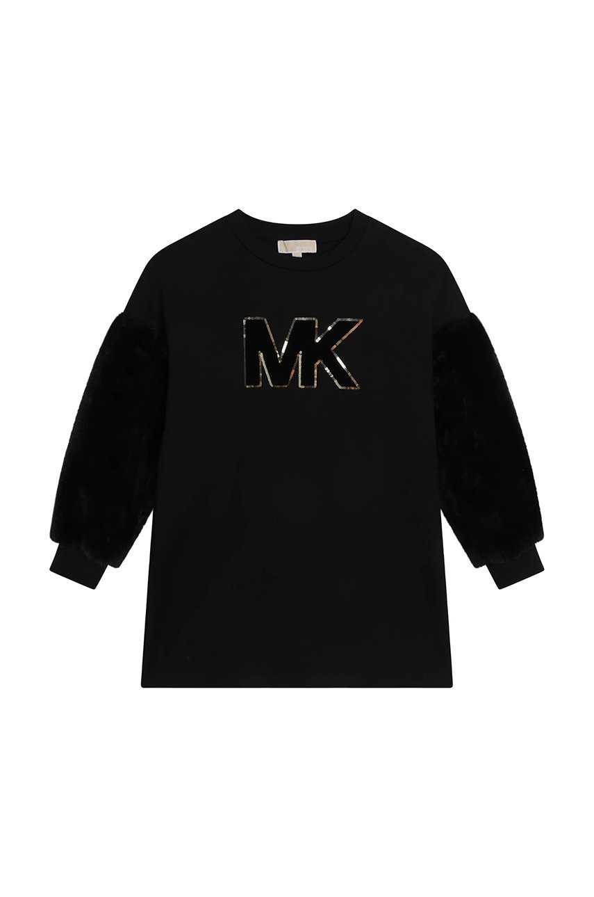 Michael Kors rochie fete culoarea negru, mini, drept