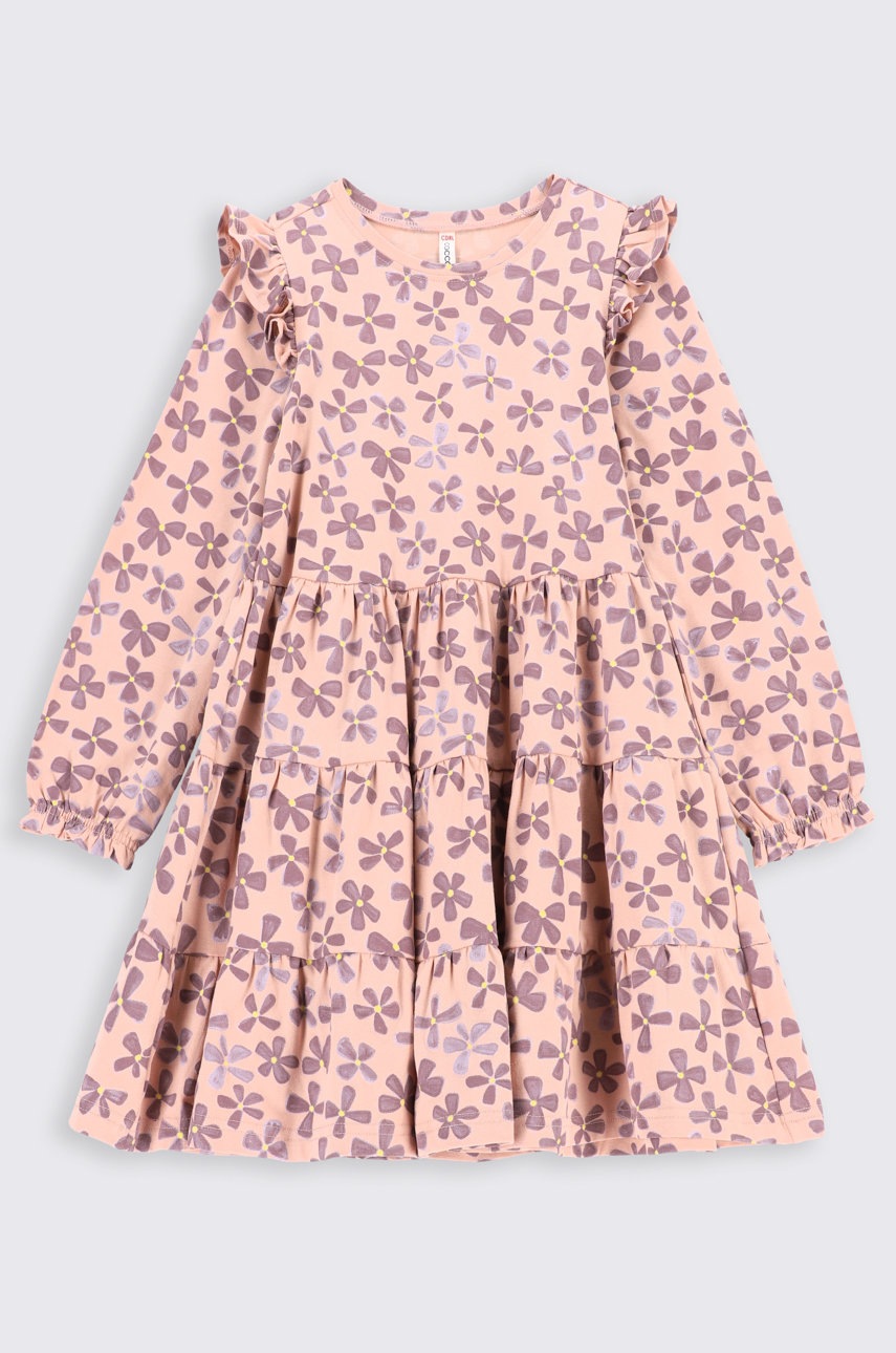 

Детска рокля Coccodrillo в розово къс модел с уголемена кройка, Розов