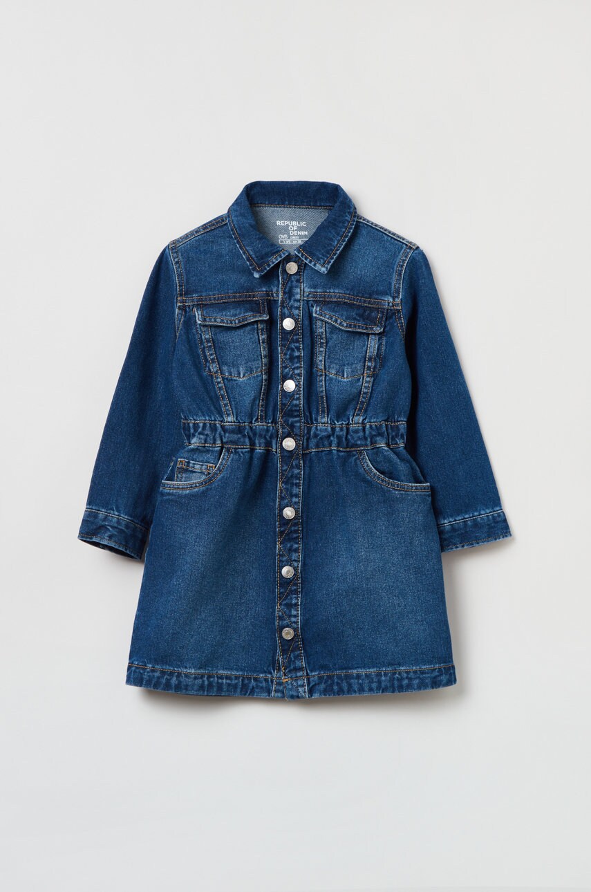 OVS rochie din denim pentru copii mini, evazati