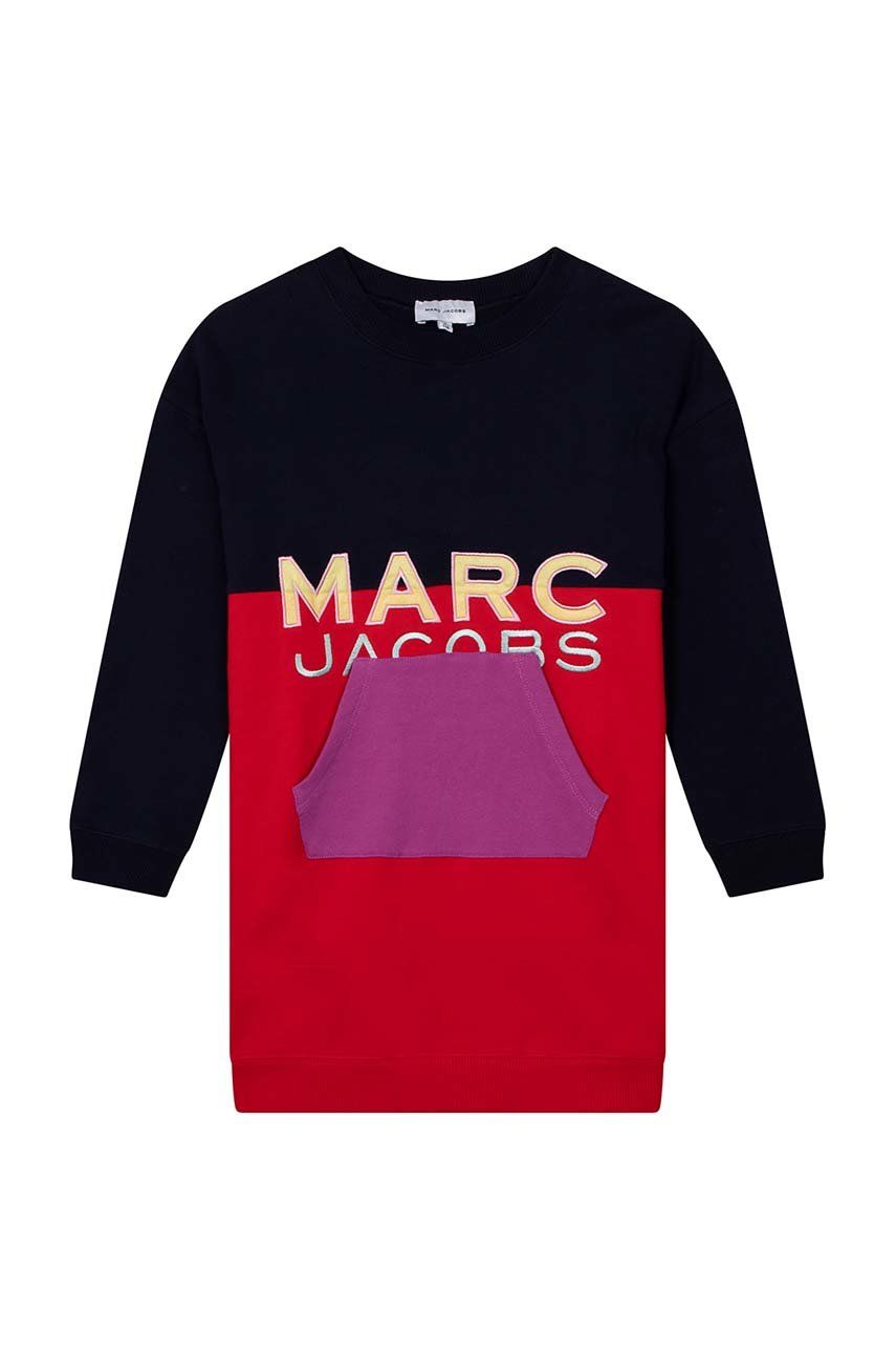 Levně Dětské bavlněné šaty Marc Jacobs červená barva, mini, oversize