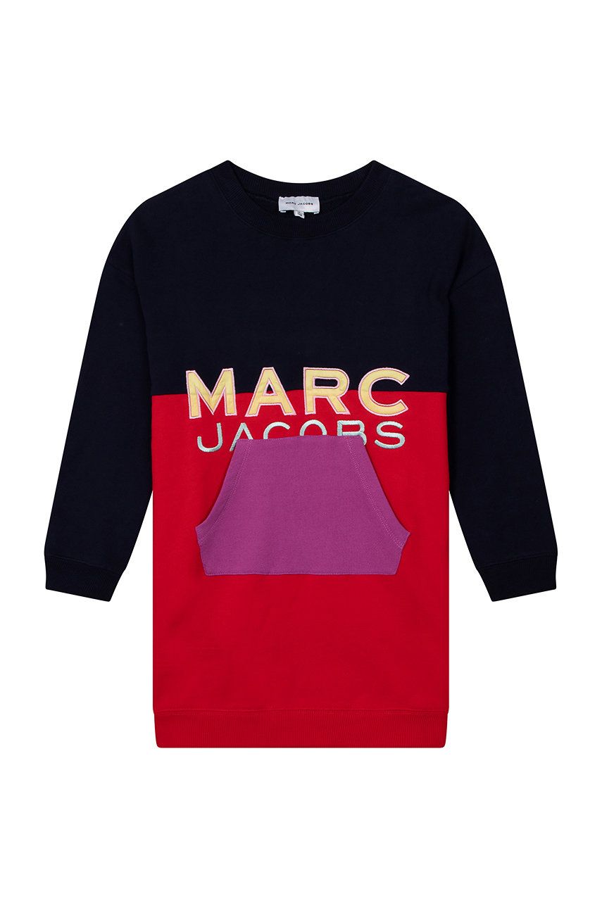 Otroška bombažna obleka Marc Jacobs rdeča barva,
