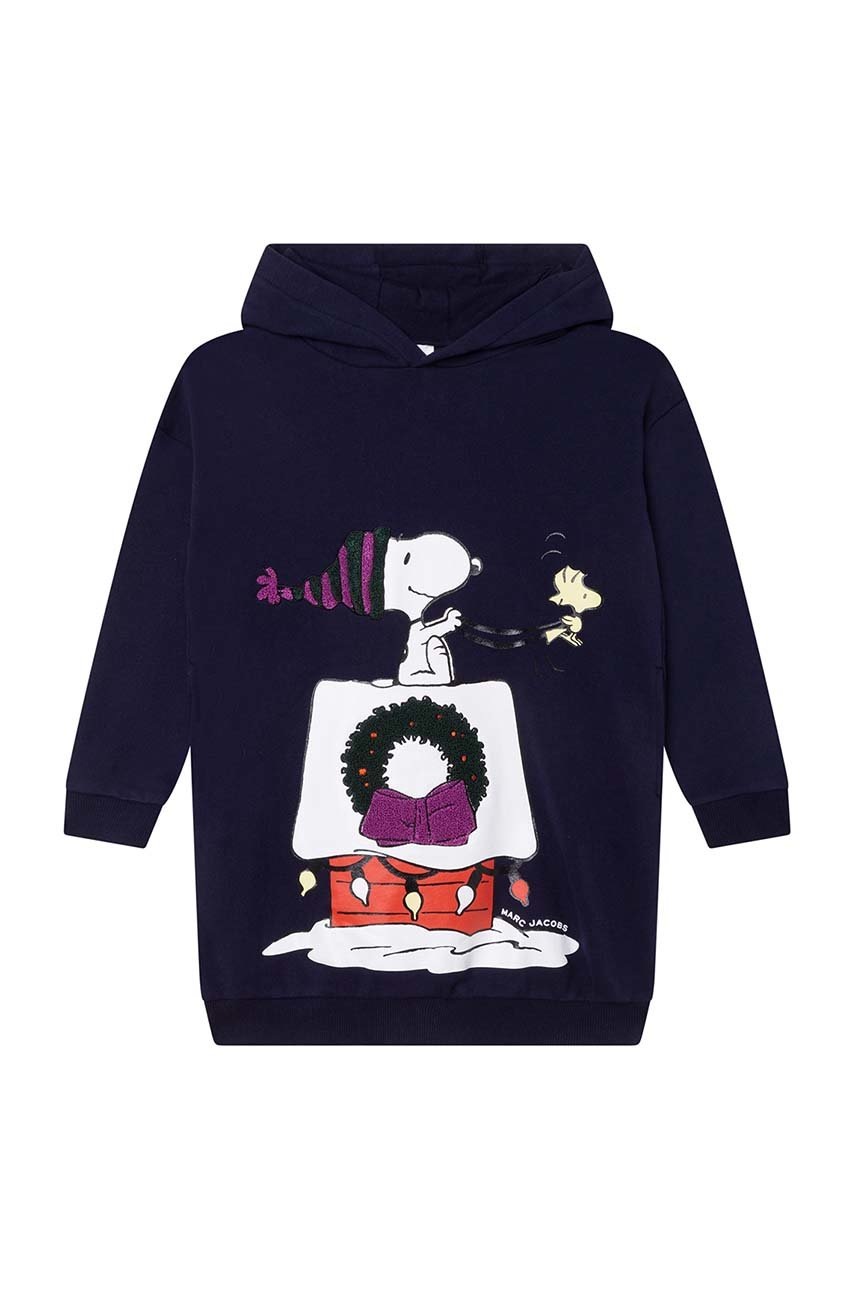 

Дитяча бавовняна сукня Marc Jacobs колір синій mini пряма