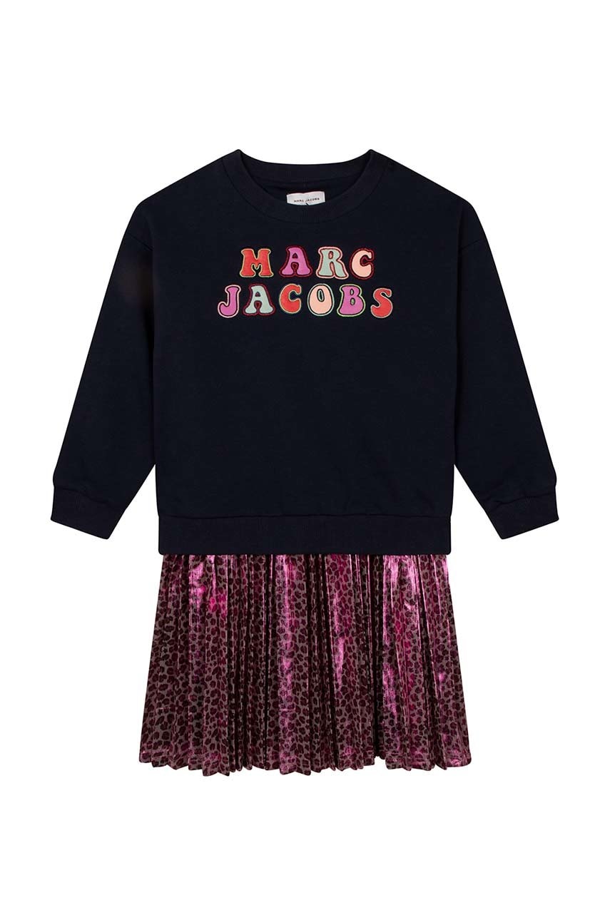 Marc Jacobs rochie fete culoarea albastru marin, mini, evazati