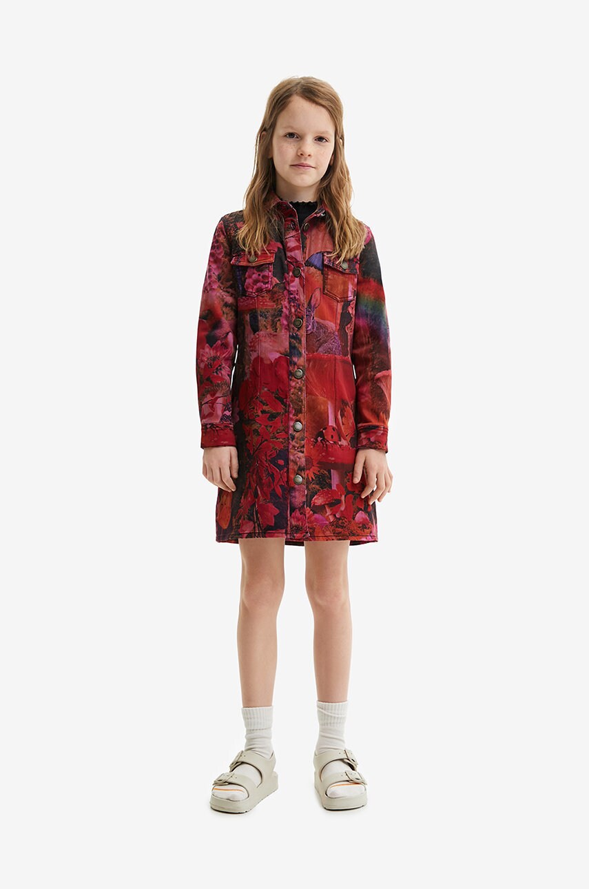 

Дитяча сукня Desigual колір червоний mini пряма