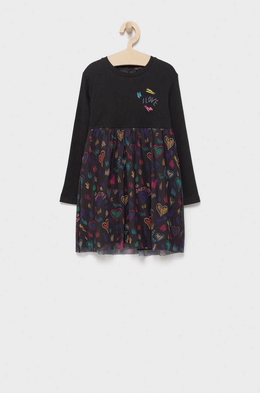 

Дитяча сукня Desigual колір чорний mini розкльошена