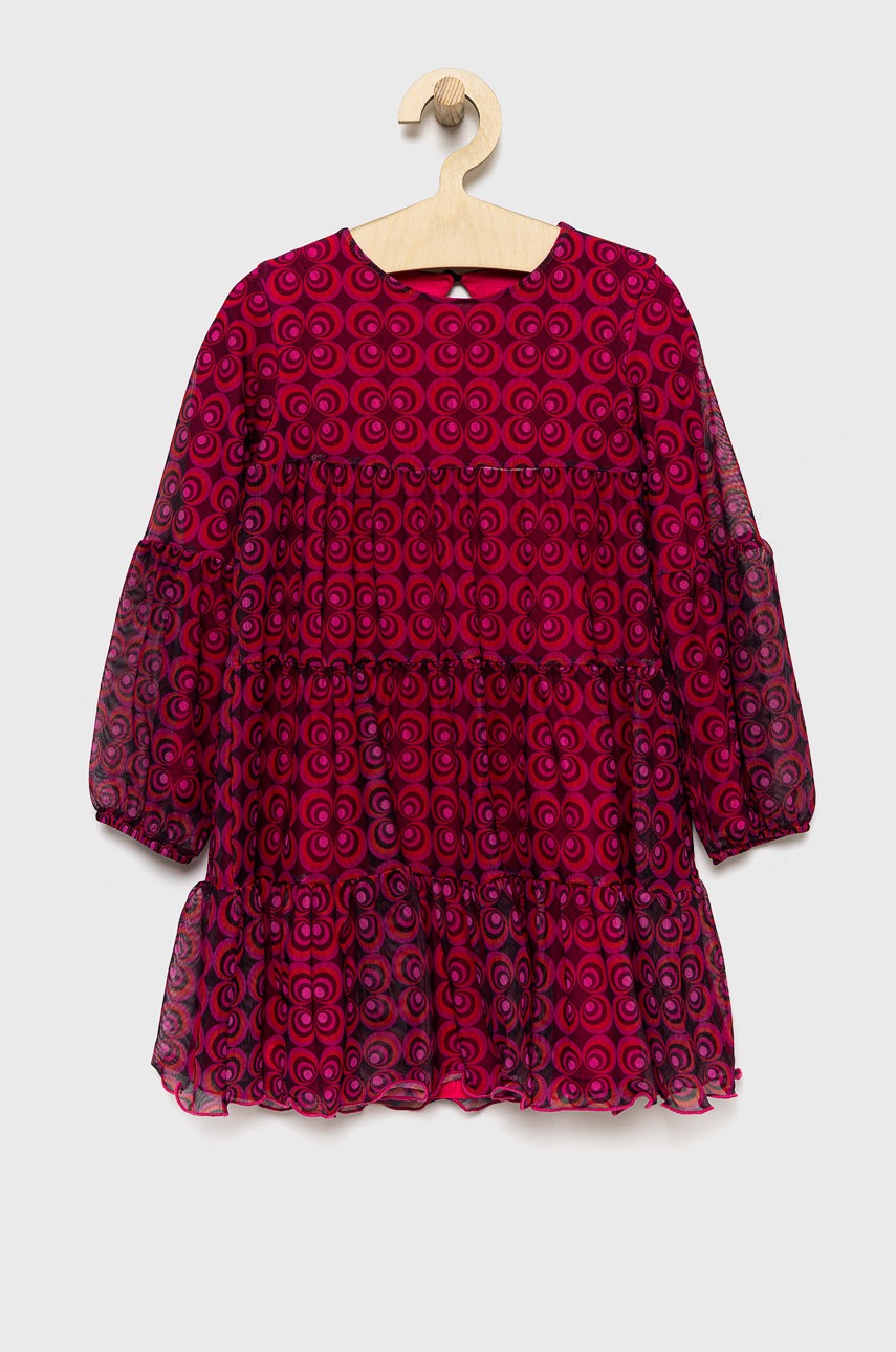 

Дитяча сукня Desigual колір червоний mini розкльошена