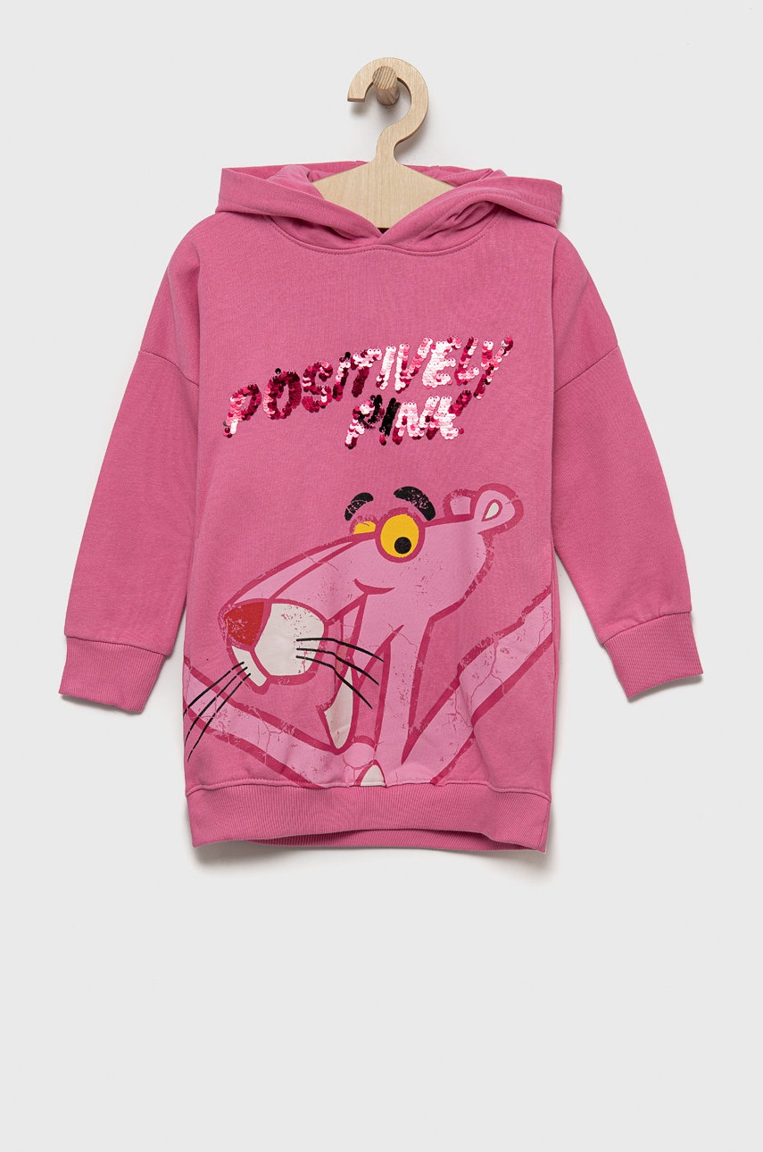 

Хлопковое детское платье Desigual цвет розовый mini прямое