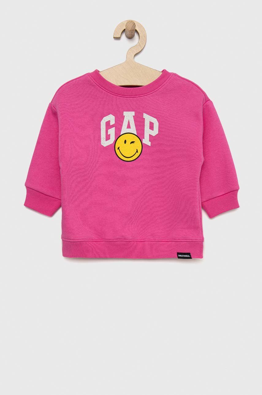 GAP bluza copii culoarea roz,