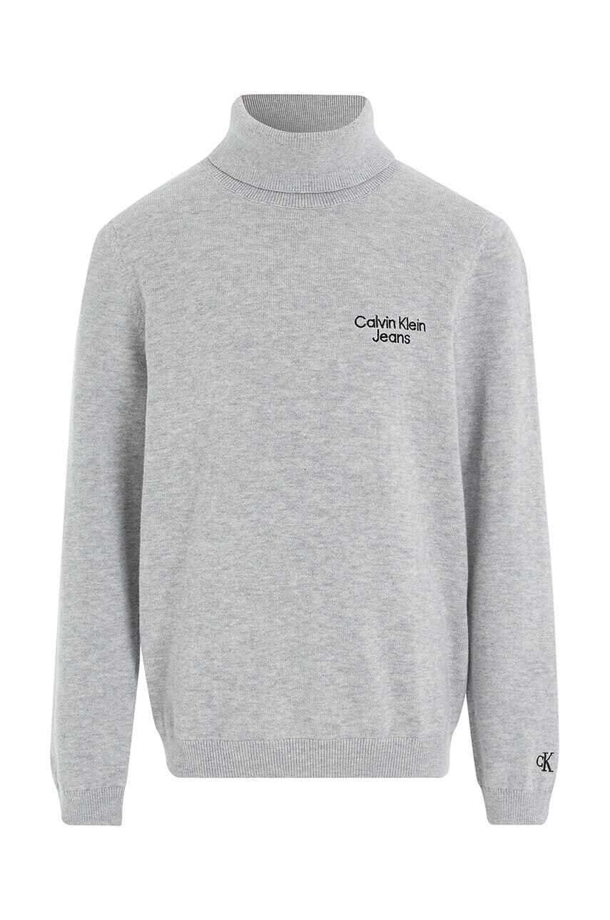 Детский свитер Calvin Klein Jeans цвет серый