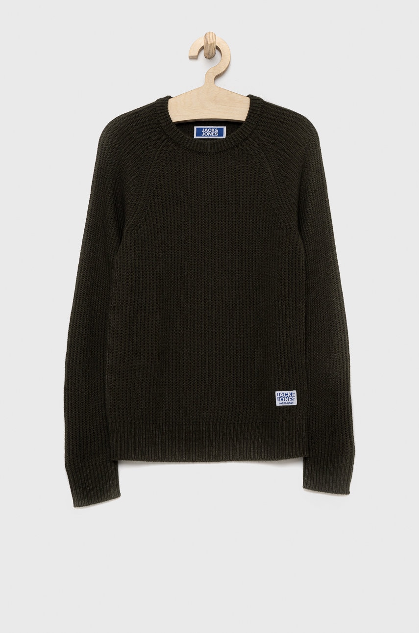 Детский свитер Jack & Jones цвет зелёный лёгкий Детский свитер Jack & Jones цвет зелёный лёгкий