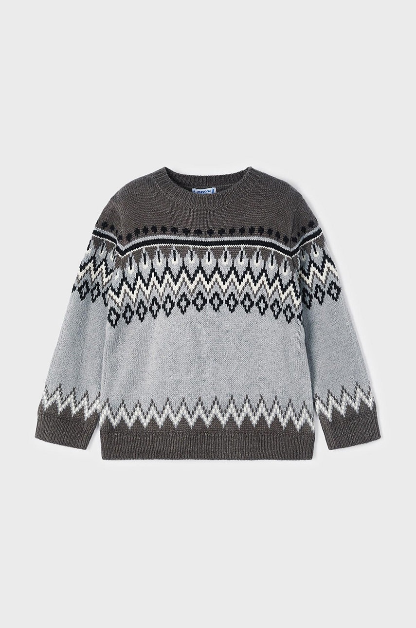 Mayoral pulover pentru copii din amestec de lana culoarea gri