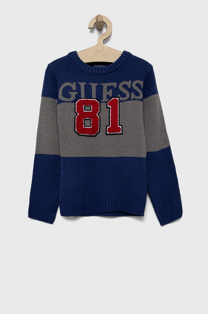 

Дитячий светр Guess колір синій легкий