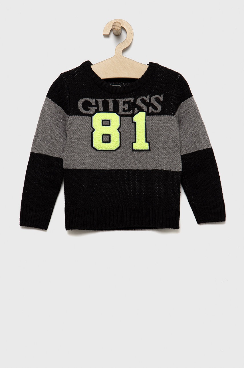 

Дитячий светр Guess колір чорний теплий