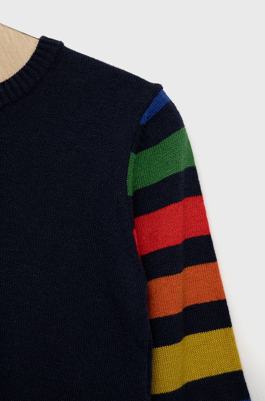 

Детский свитер с примесью шерсти United Colors of Benetton цвет синий лёгкий