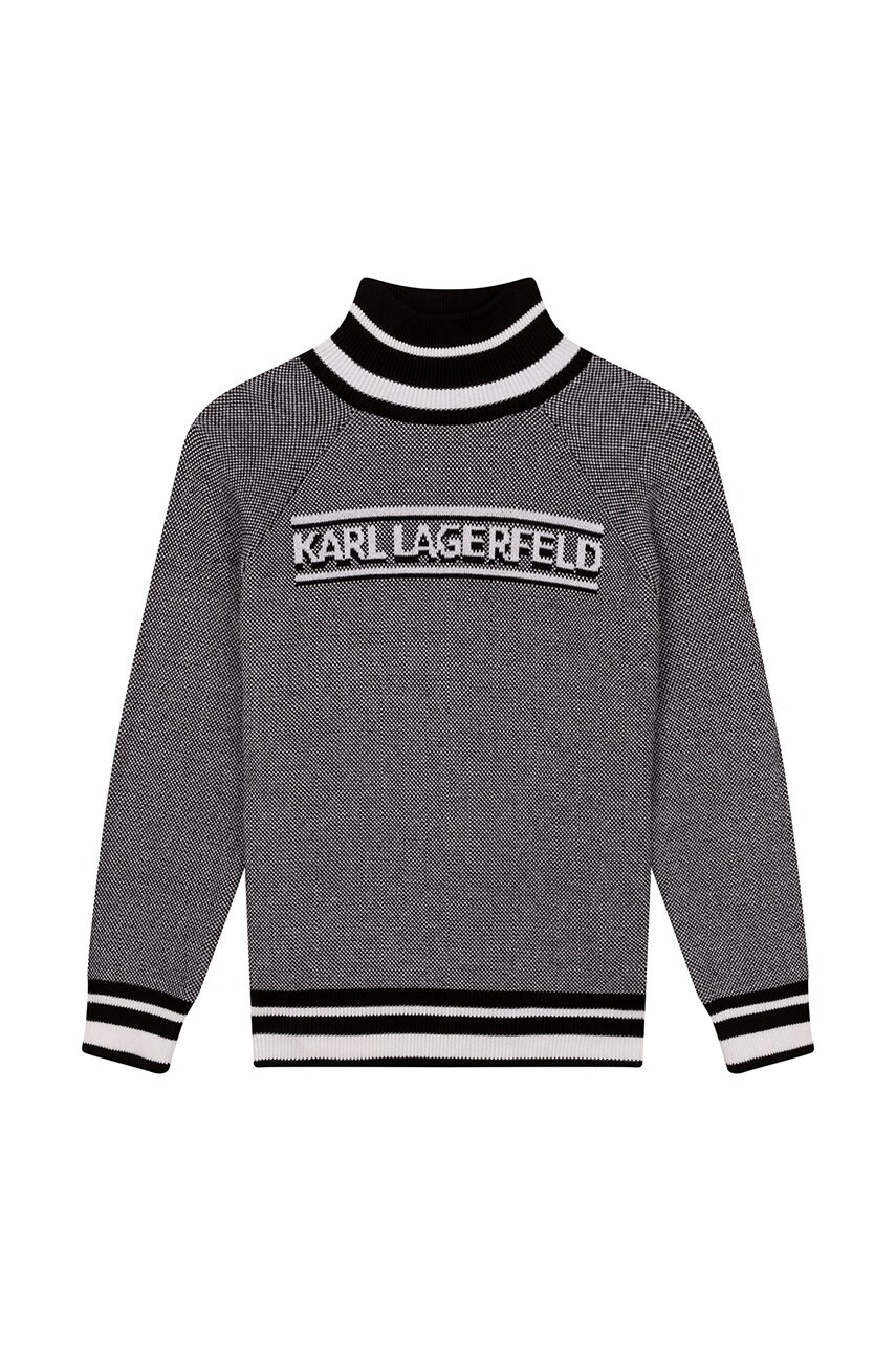 

Дитячий бавовняний светр Karl Lagerfeld колір чорний