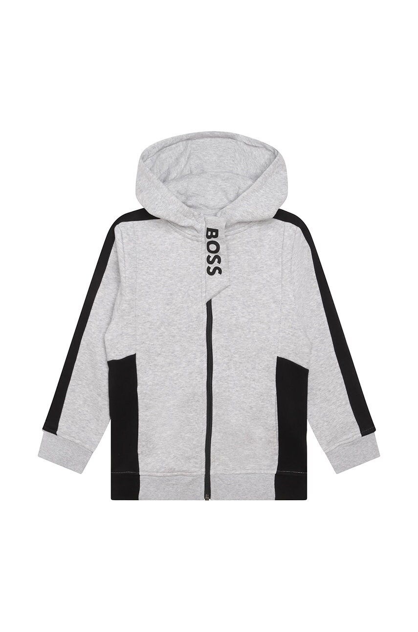Boss bluza copii culoarea gri