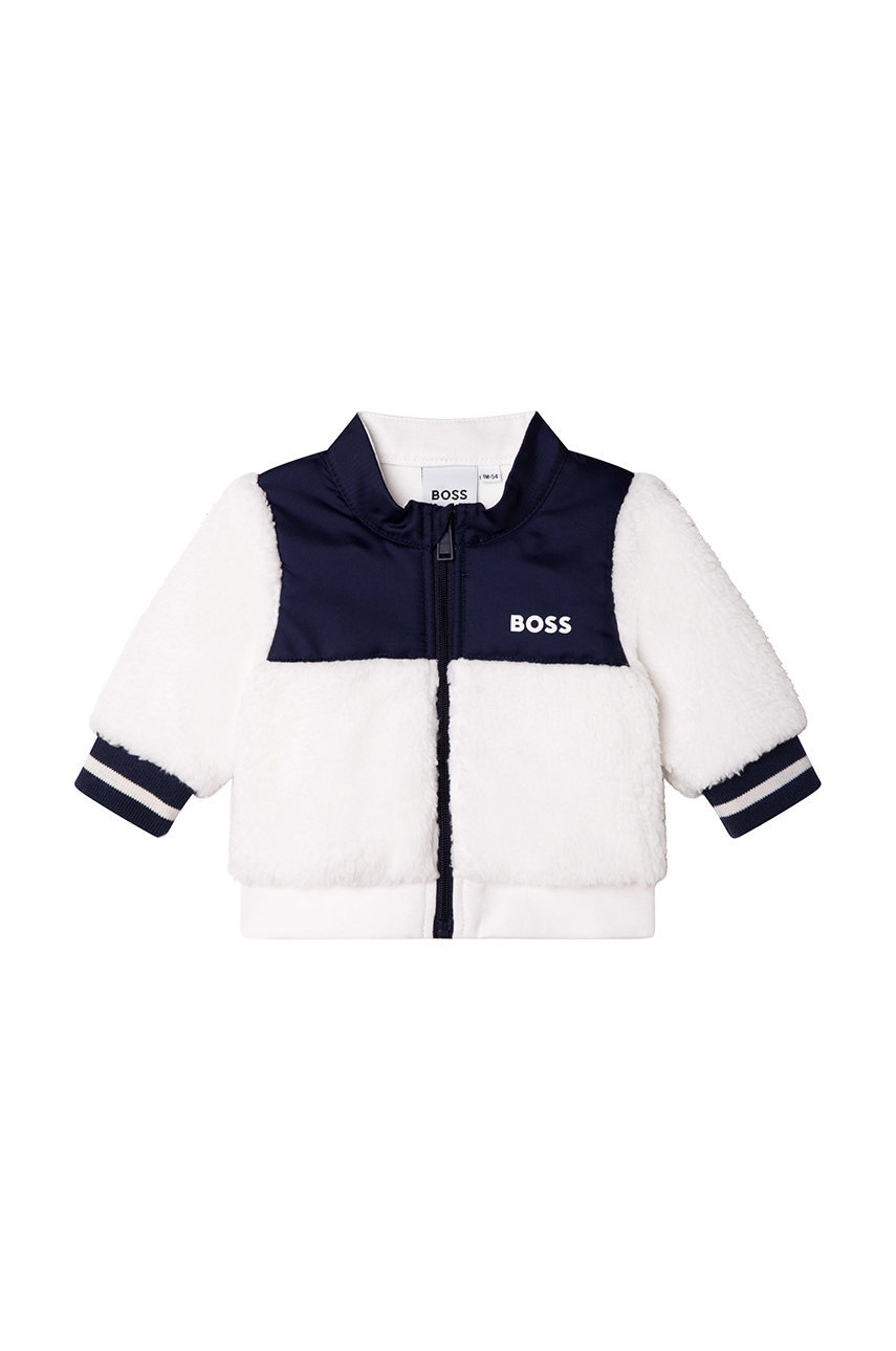 Boss bluza copii culoarea alb