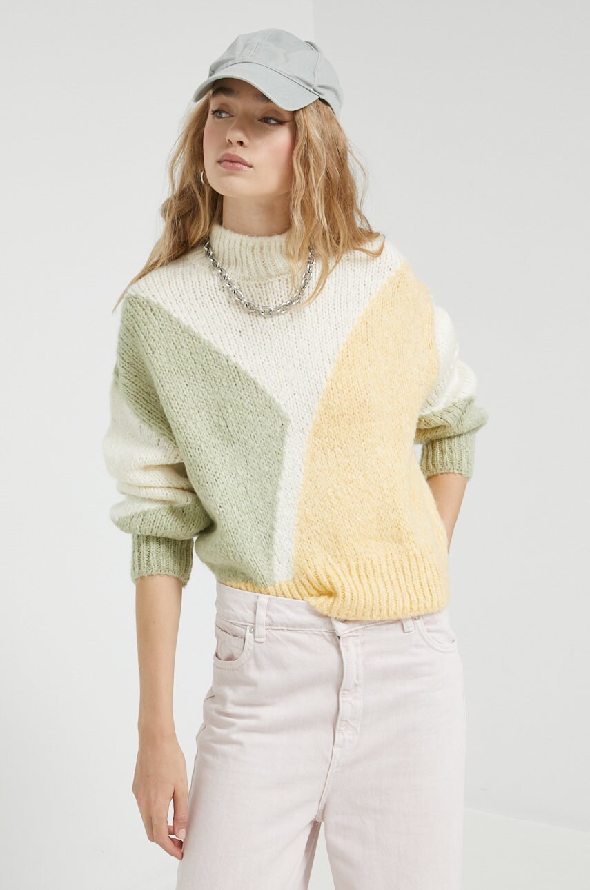 Jdy pulover femei, culoarea bej, cu turtleneck