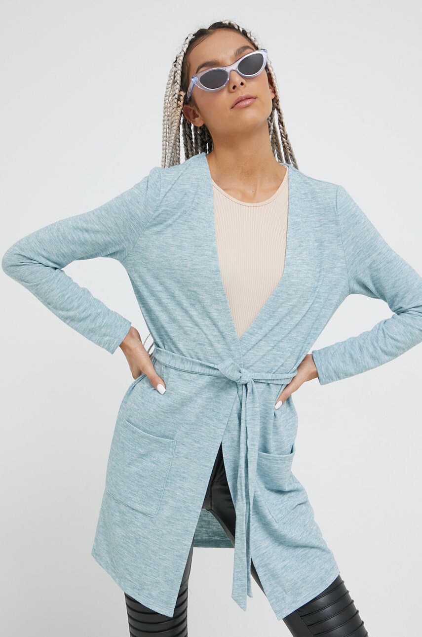 Vila cardigan femei, culoarea turcoaz, light