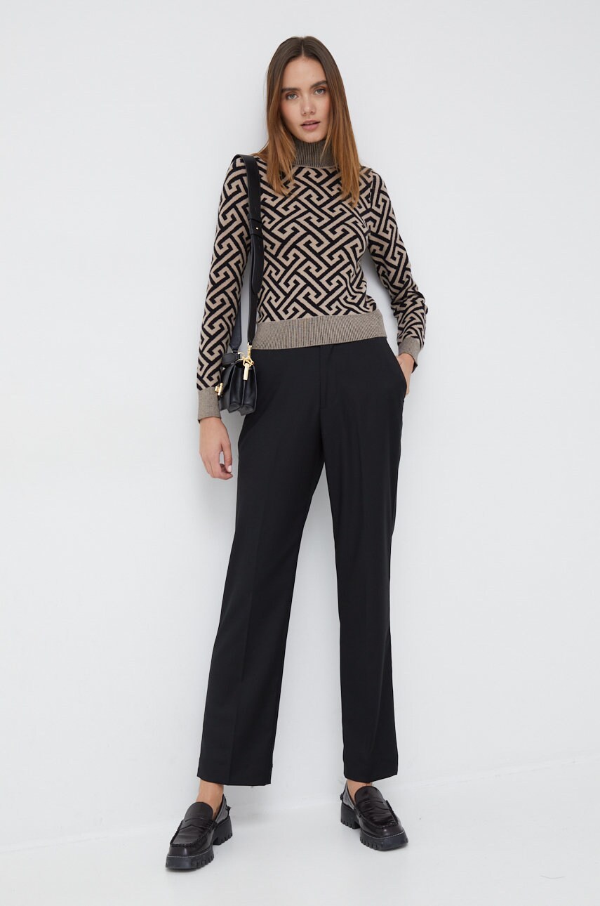 Vero moda pulover femei, culoarea negru, light, cu turtleneck