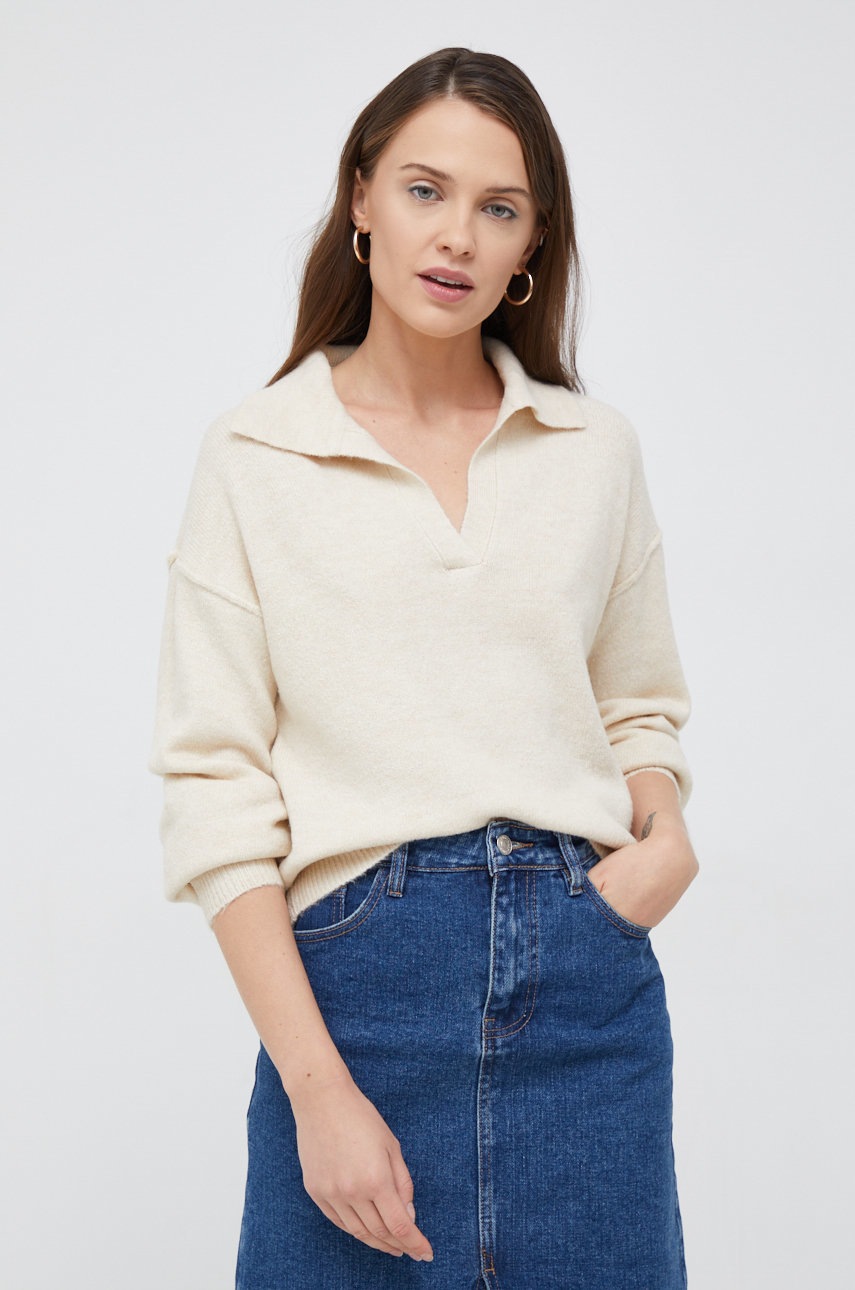 

Пуловер Vero Moda дамски в бежово, Бежов