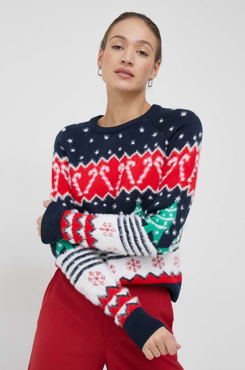 

Пуловер Vero Moda дамски в тъмносиньо от лека материя, Тъмносин