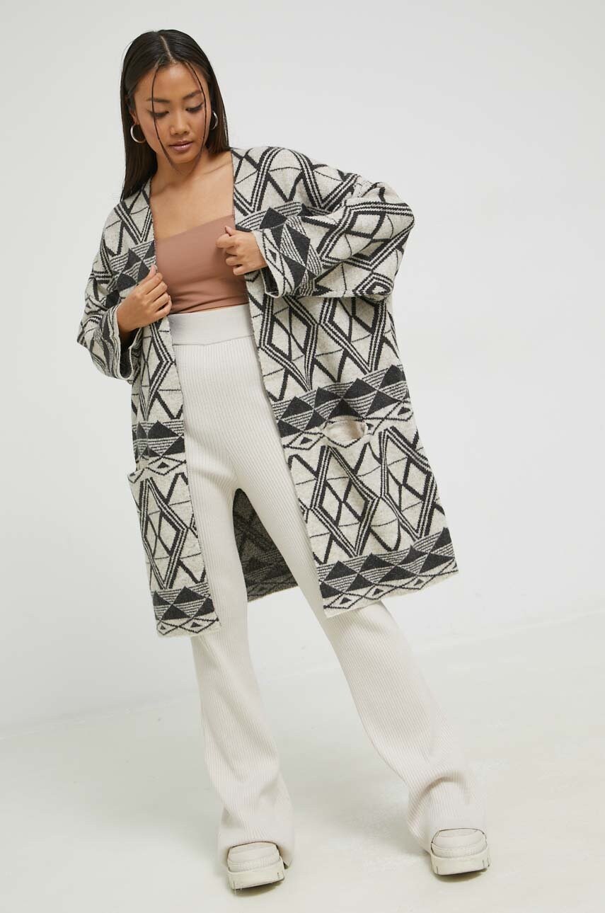 Only cardigan femei, culoarea bej