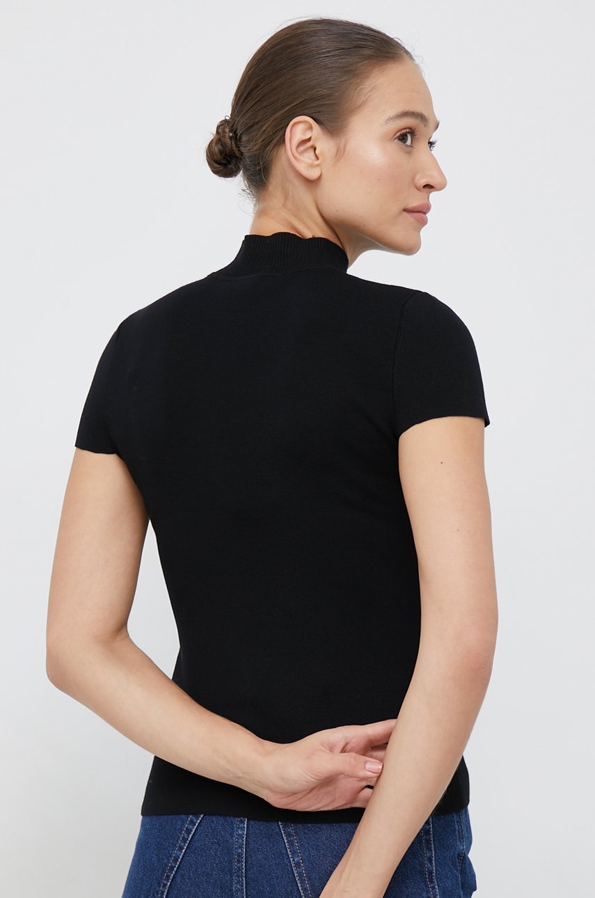 

Свитер Dkny женский цвет чёрный с полугольфом