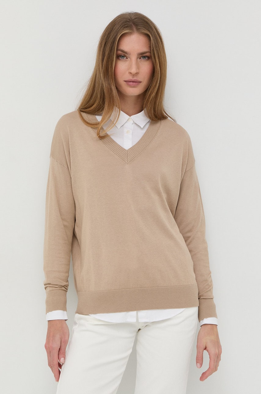 Weekend max mara pulover de mătase femei, culoarea bej, light