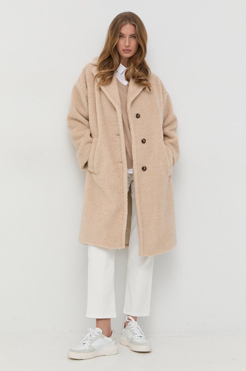 

Шовковий светр Weekend Max Mara жіночий колір бежевий легкий