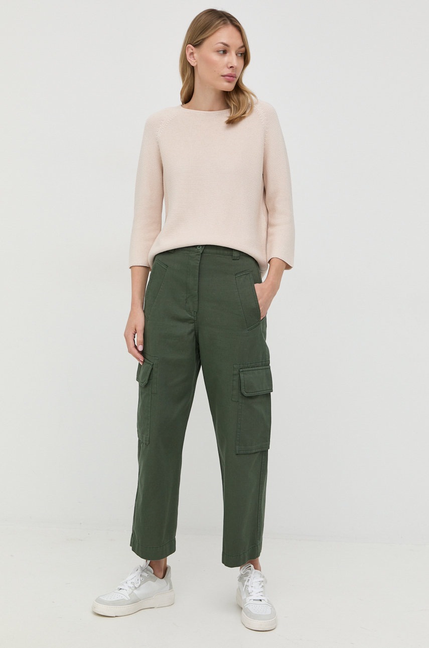 

Бавовняний светр Weekend Max Mara жіночий колір бежевий легкий