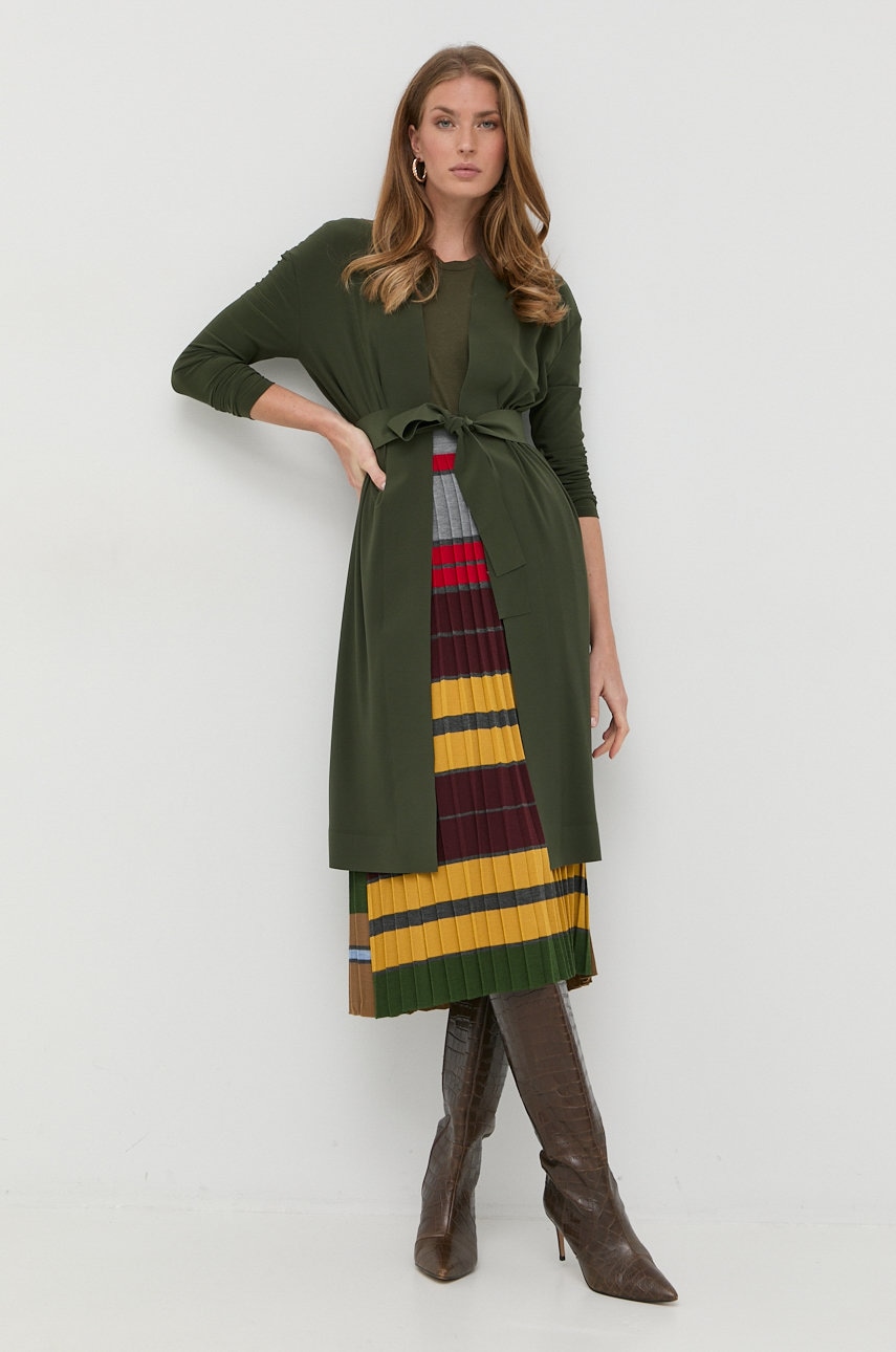 Max mara leisure cardigan femei, culoarea verde, light