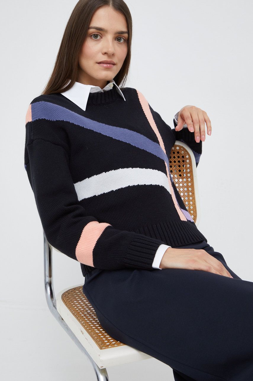 Emporio Armani pulover de bumbac femei, culoarea negru answear.ro imagine promotii 2022