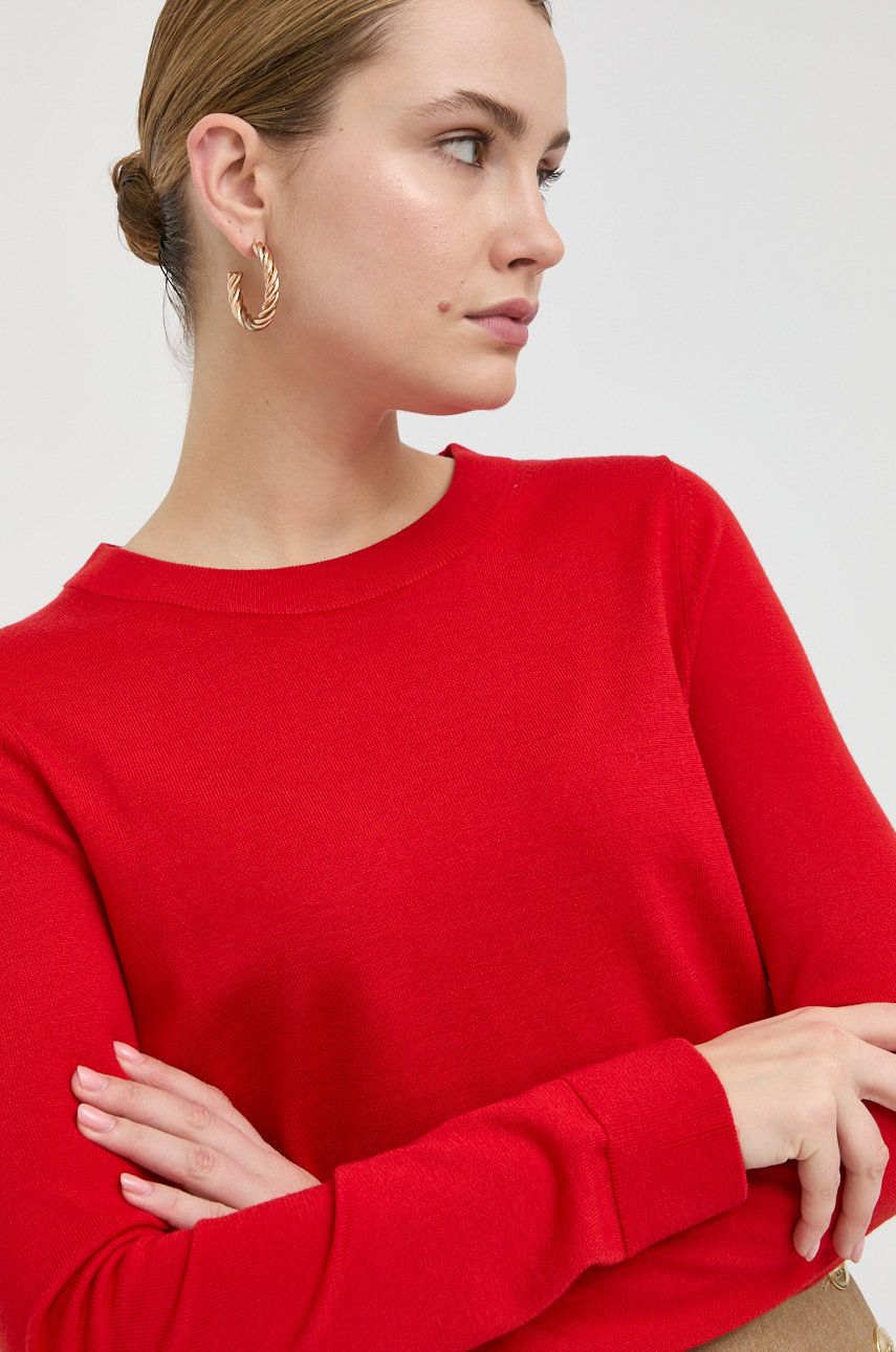 BOSS pulover de lana femei, culoarea rosu, light answear.ro imagine noua