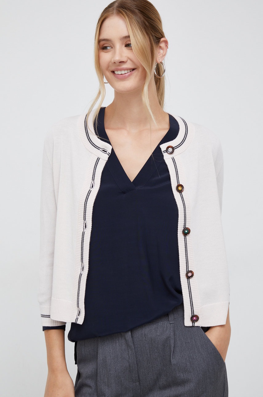 Ps Paul Smith Cardigan Din Lana Femei, Culoarea Alb, Light