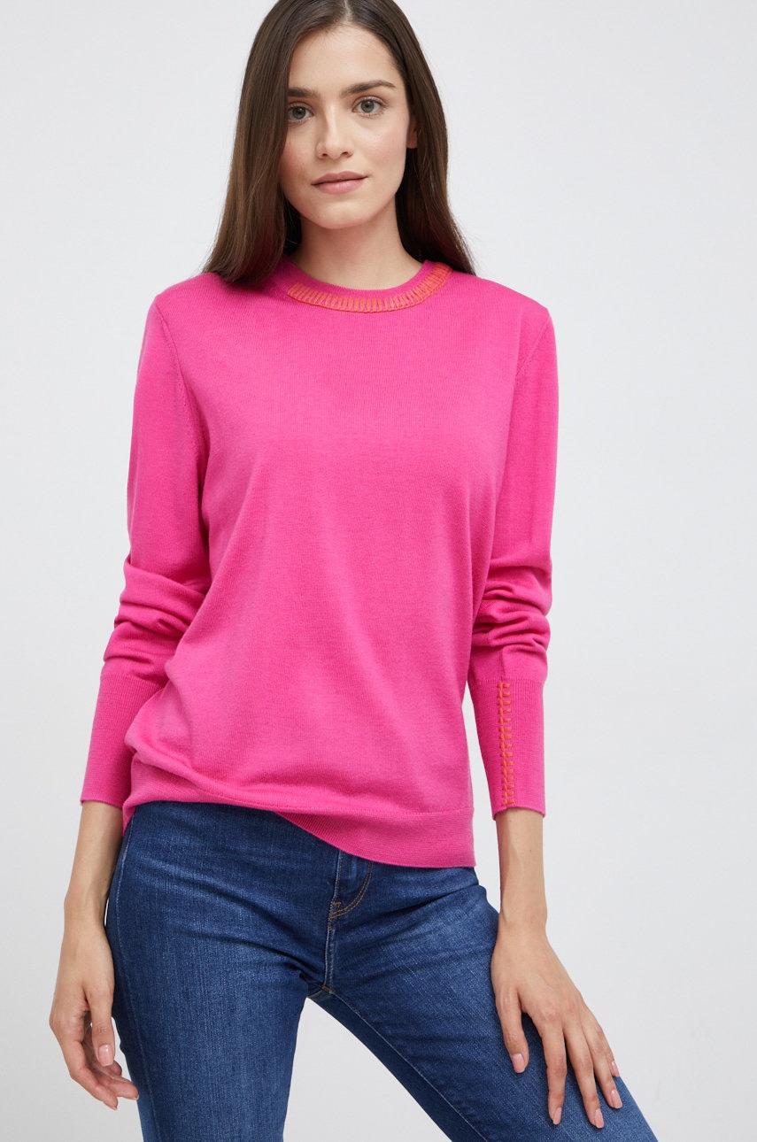 Ps paul smith pulover de lana femei, culoarea roz, light