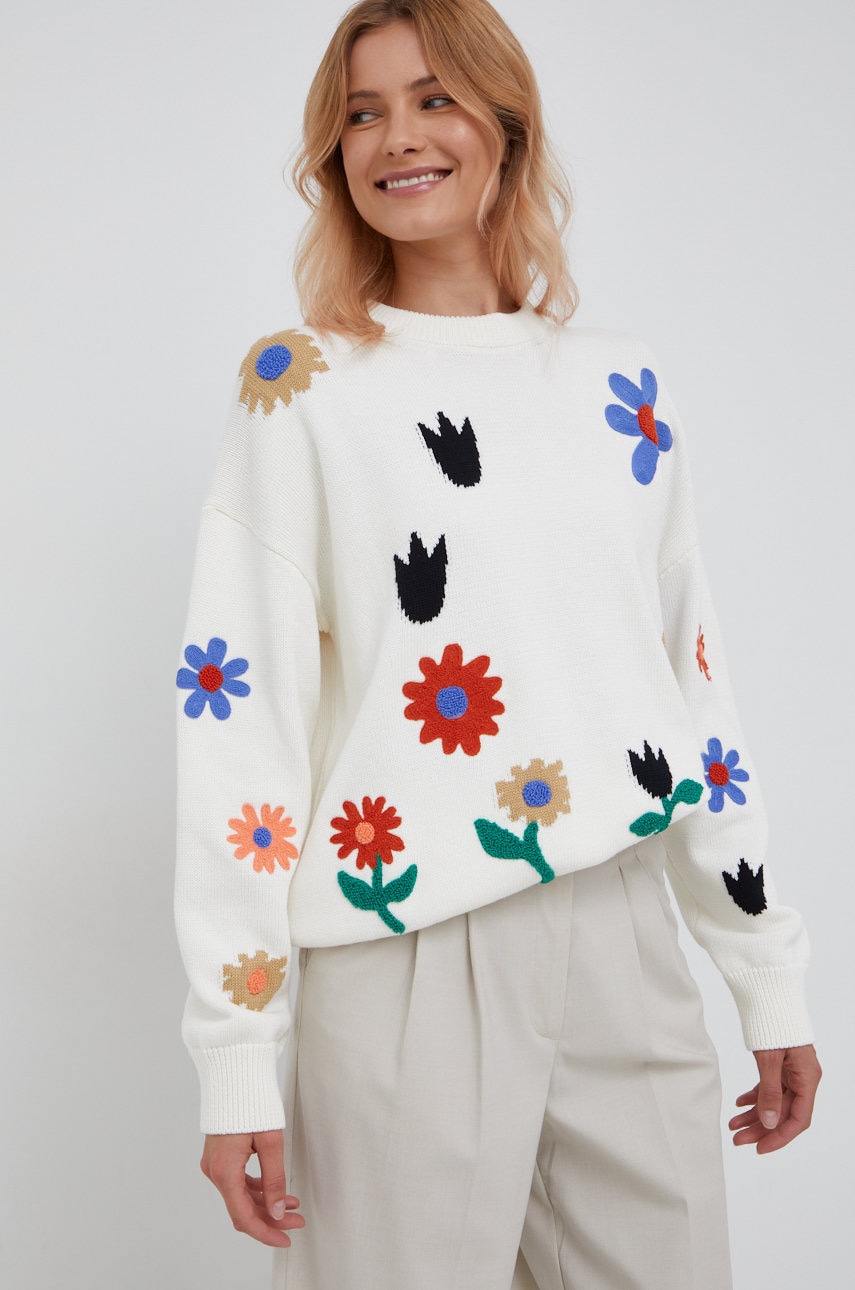 Ps paul smith pulover de bumbac femei, culoarea bej,