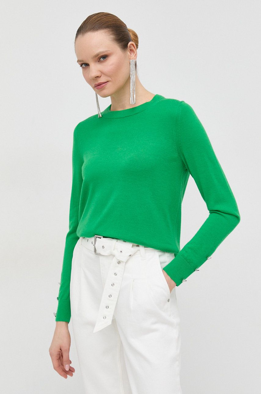 MICHAEL Michael Kors pulover de lana femei, culoarea verde, light