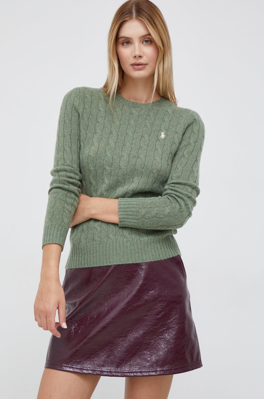 

Вовняний светр Polo Ralph Lauren жіночий колір зелений