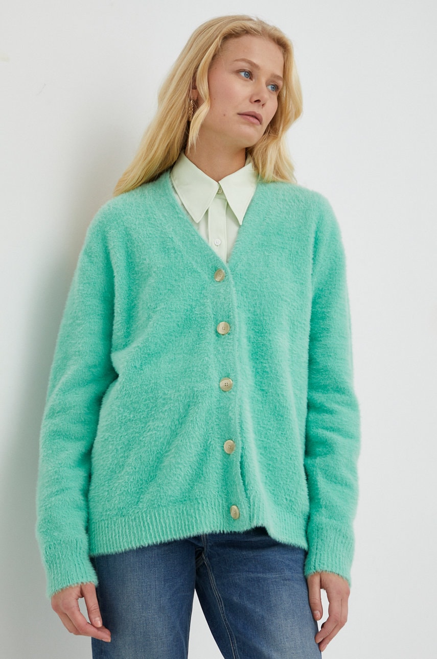 Levi's cardigan femei, culoarea verde, light